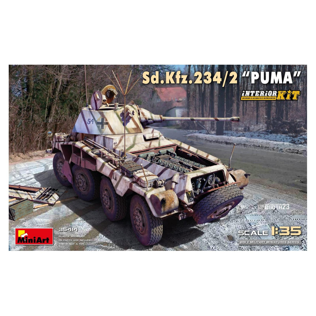 MiniArt Sd.Kfz.234/2 Puma 35th Scale Plastic Military Model Kit