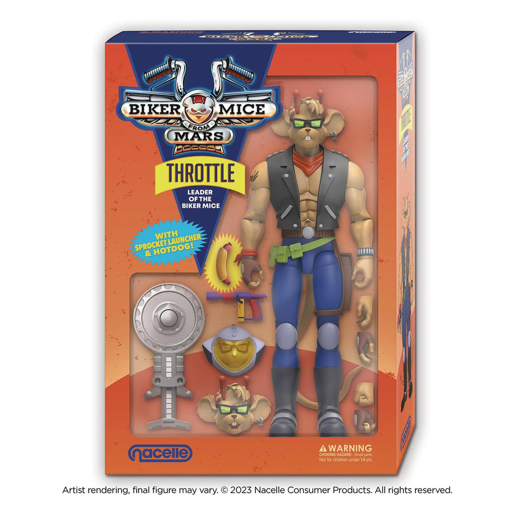 Nacelle Biker Mice From Mars Throttle 7 Inch Action Figure