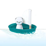 Plan Toys Sailing Boat Polar Bear Wooden Toy - Radar Toys