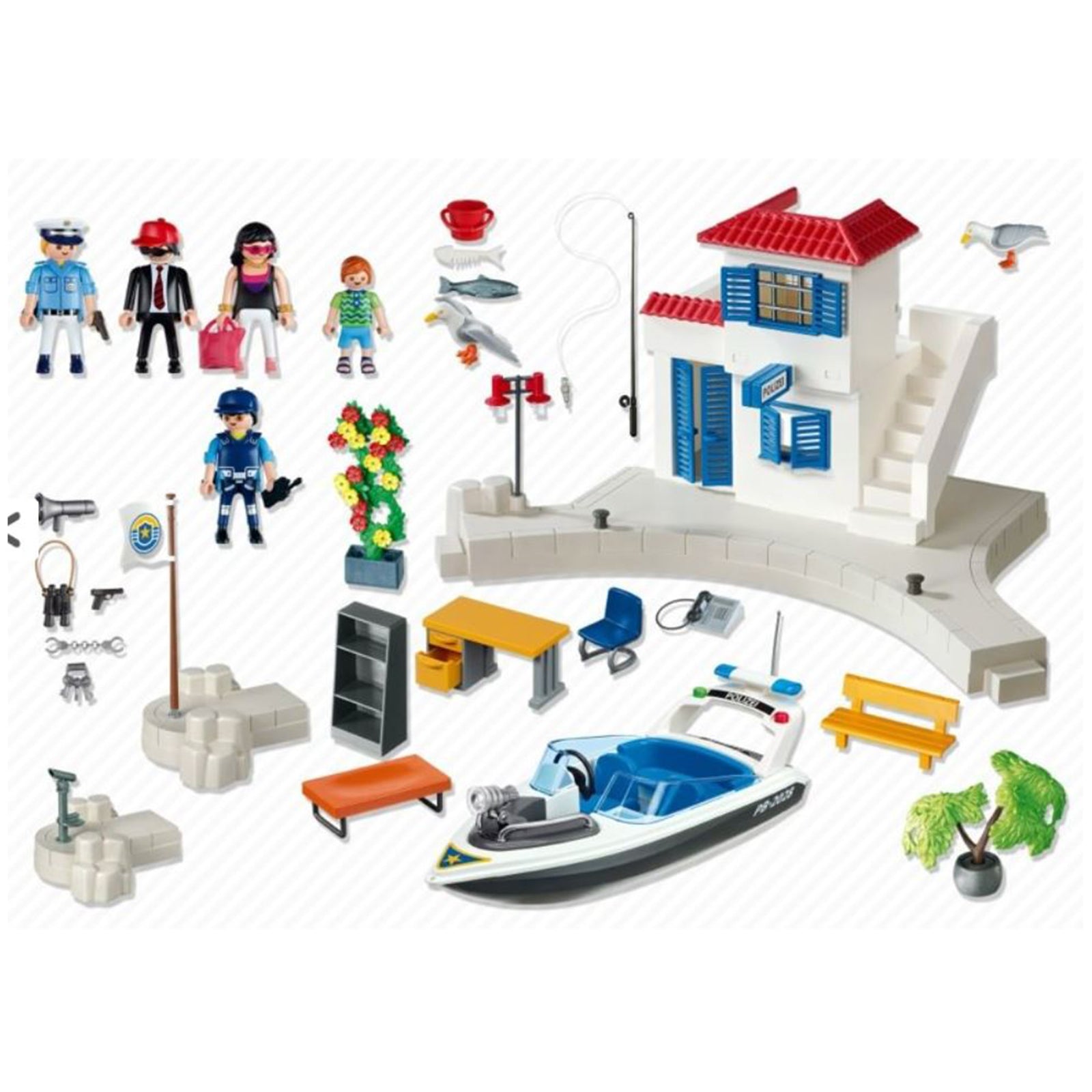 Playmobil police station building sales set