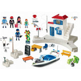 Playmobil Harbor Police Station With Speedboat Building Set 5128 - Radar Toys