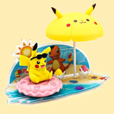 Pokemon 3D Scene Series Summer Pikachu Beach Diorama - Radar Toys