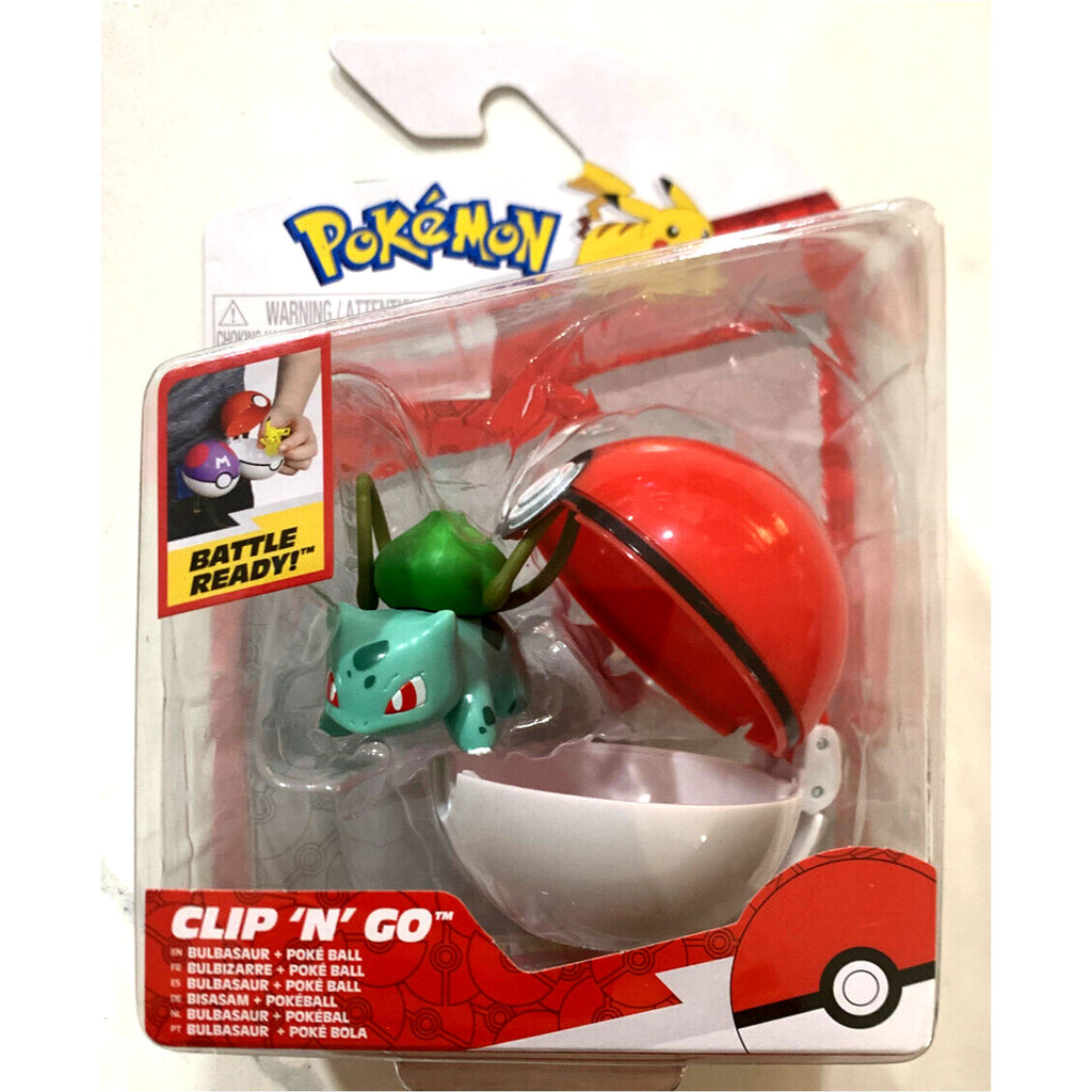 Pokemon Clip 'N' Go Bulbasaur And Poke Ball Figure Pack - Radar Toys