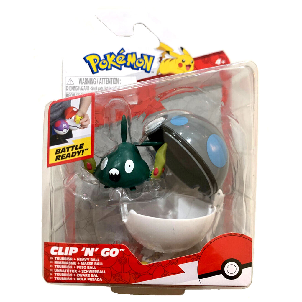 Pokemon Clip 'N' Go Trubbish And Heavy Ball Figure Pack - Radar Toys