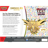 Pokemon Scarlet And Violet 151 Zapdos EX Collection - Radar Toys