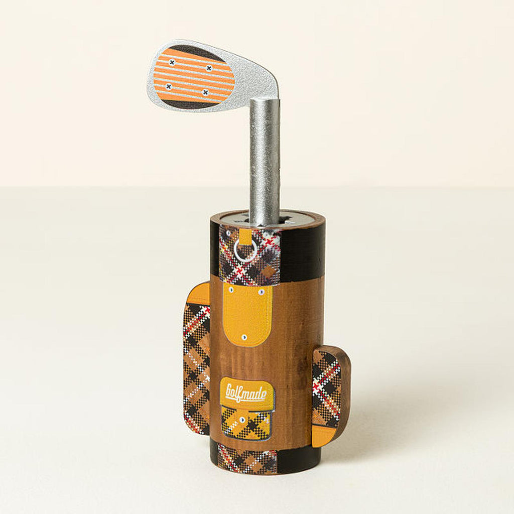 Project Genius Wooden Golf Bag Difficulty 4 Brain Teaser Puzzle