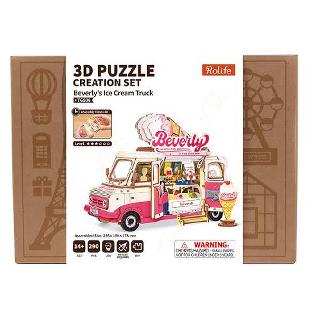 Robotime Rolife Beverly's Ice Cream Truck 3D Building Set