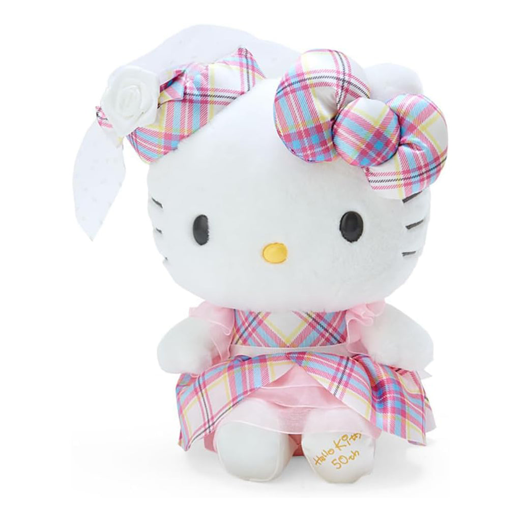 Sanrio Hello Kitty 50th Anniversary Dress Tartan 8 Inch Plush Figure