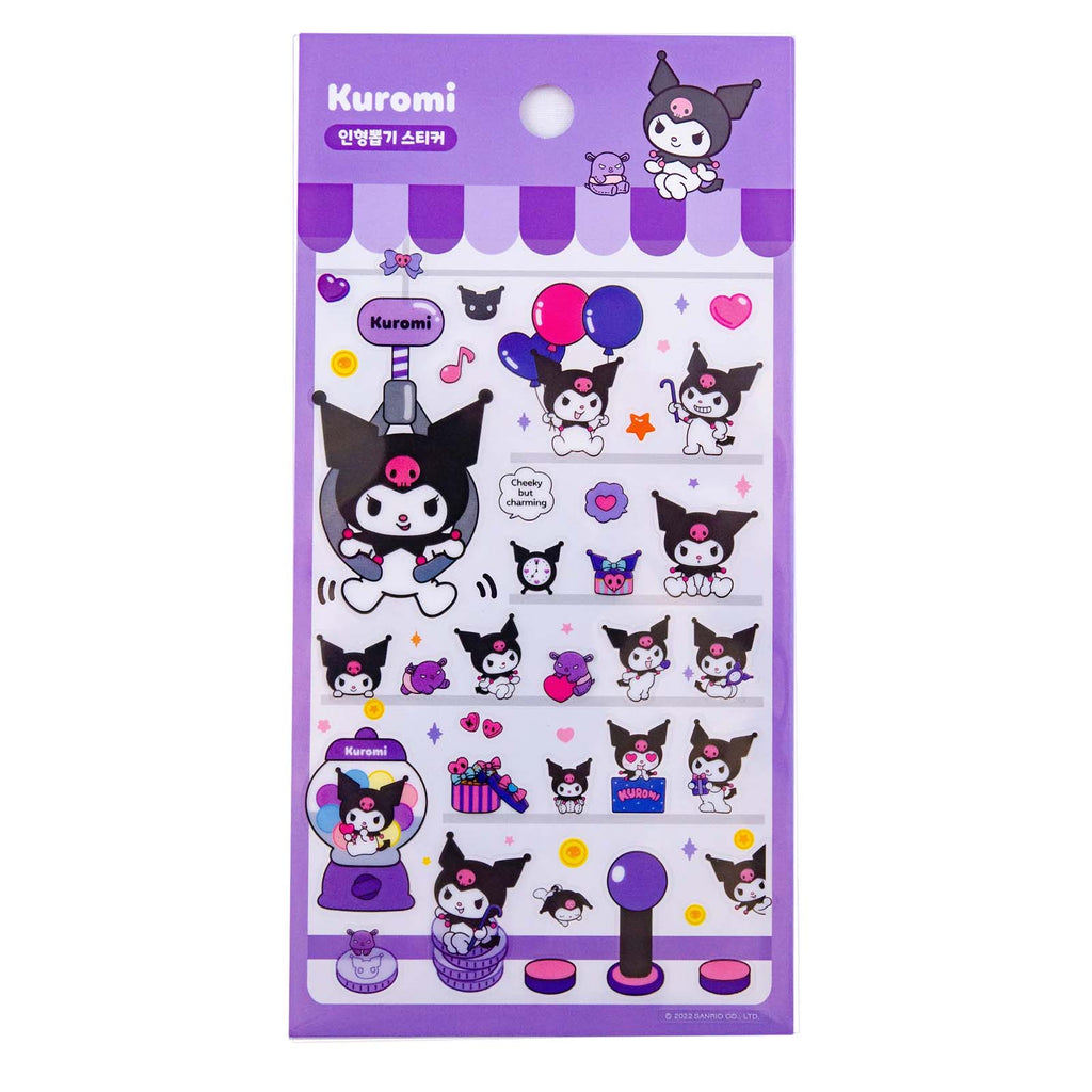 Sanrio Characters Kuromi Claw Machine Sticker Sheet
