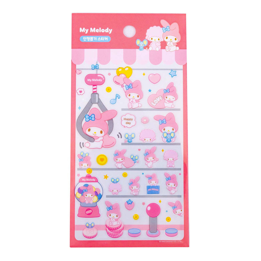 Sanrio Characters My Melody Claw Machine Sticker Sheet