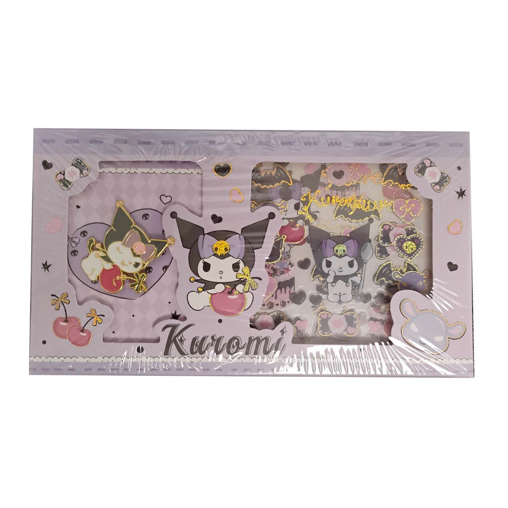 Sanrio Kuromi Good Times Series Pin With Stickers Gift Box - Radar Toys