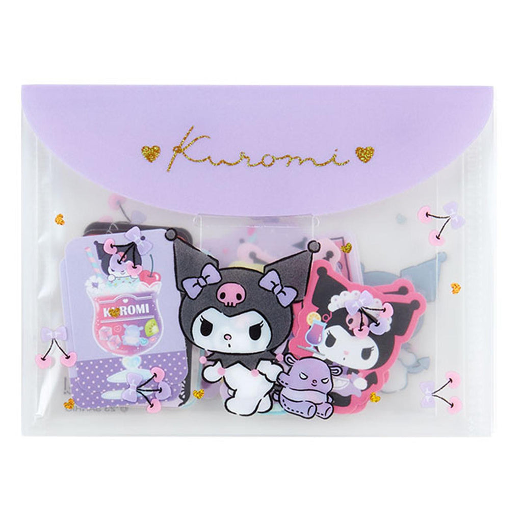 Sanrio Kuromi Sticker Pouch 20 Piece Sticker Set