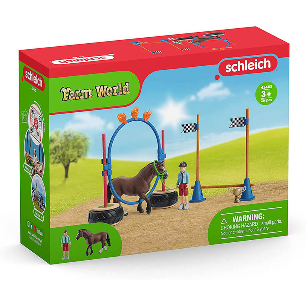 Schleich Farm World Pony Agility Race Figure Set 42482