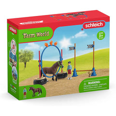 Schleich Farm World Pony Agility Race Figure Set 42482 - Radar Toys