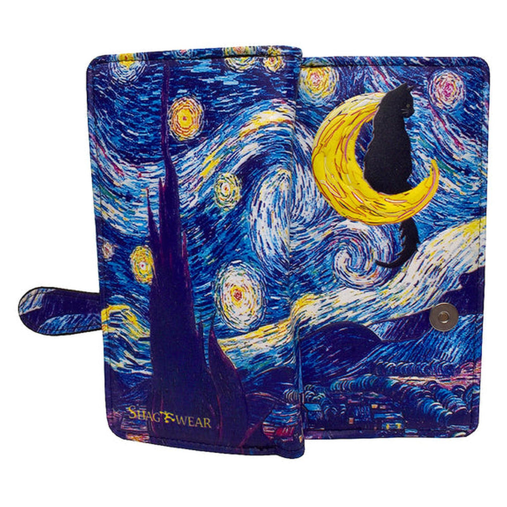 Shagwear Cat Van Gogh Large Zipper Wallet