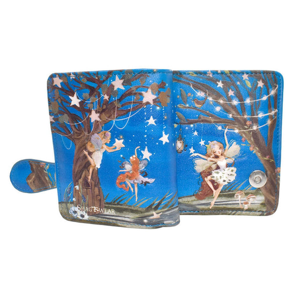 Shagwear Fairy Forest Sky Blue Small Zipper Wallet