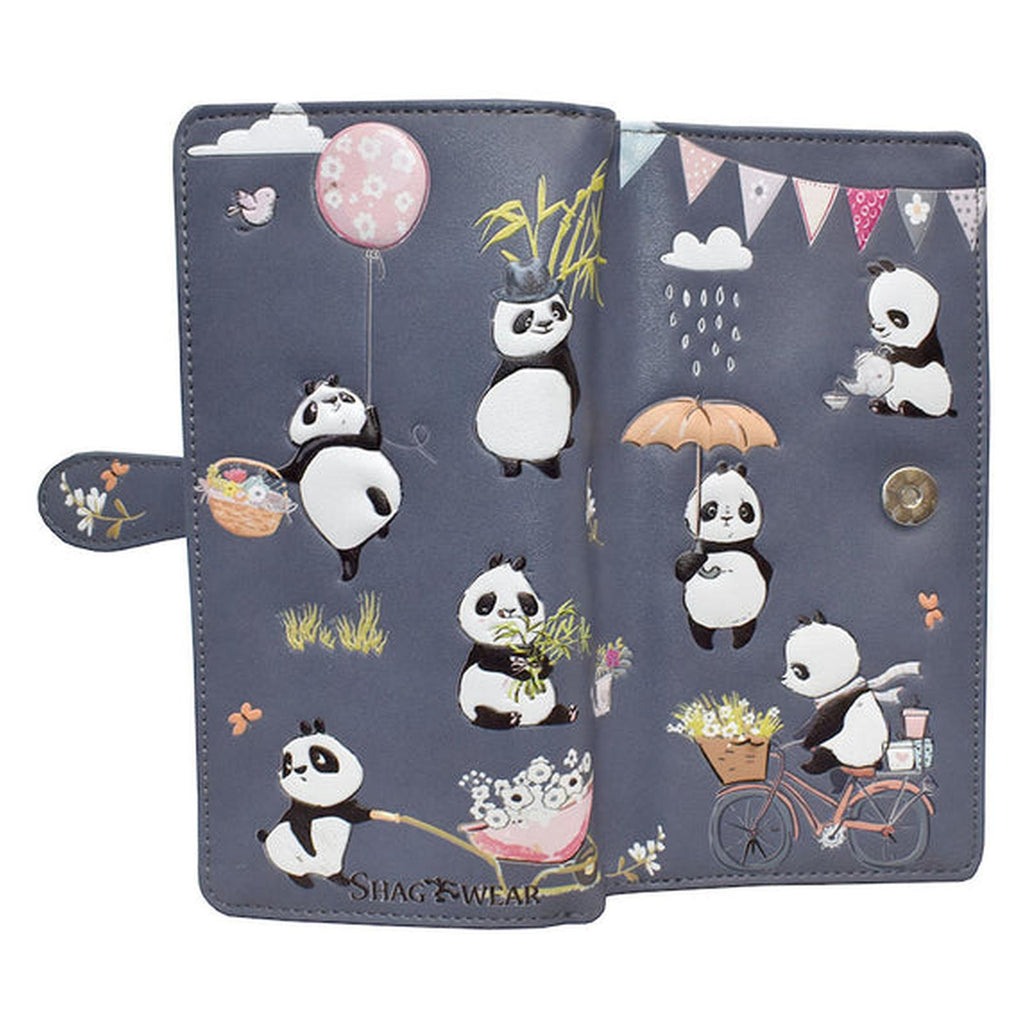 Shagwear Panda Mania Large Slate Grey Wallet