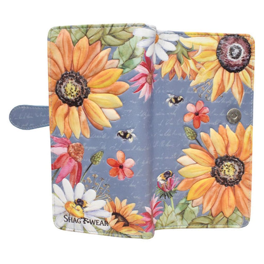 Shagwear Sunflower Slate Grey Large Wallet