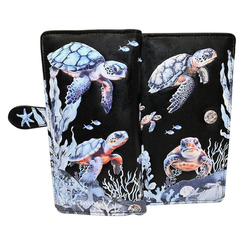 Shagwear Turtle Flotilla Large Zipper Wallet