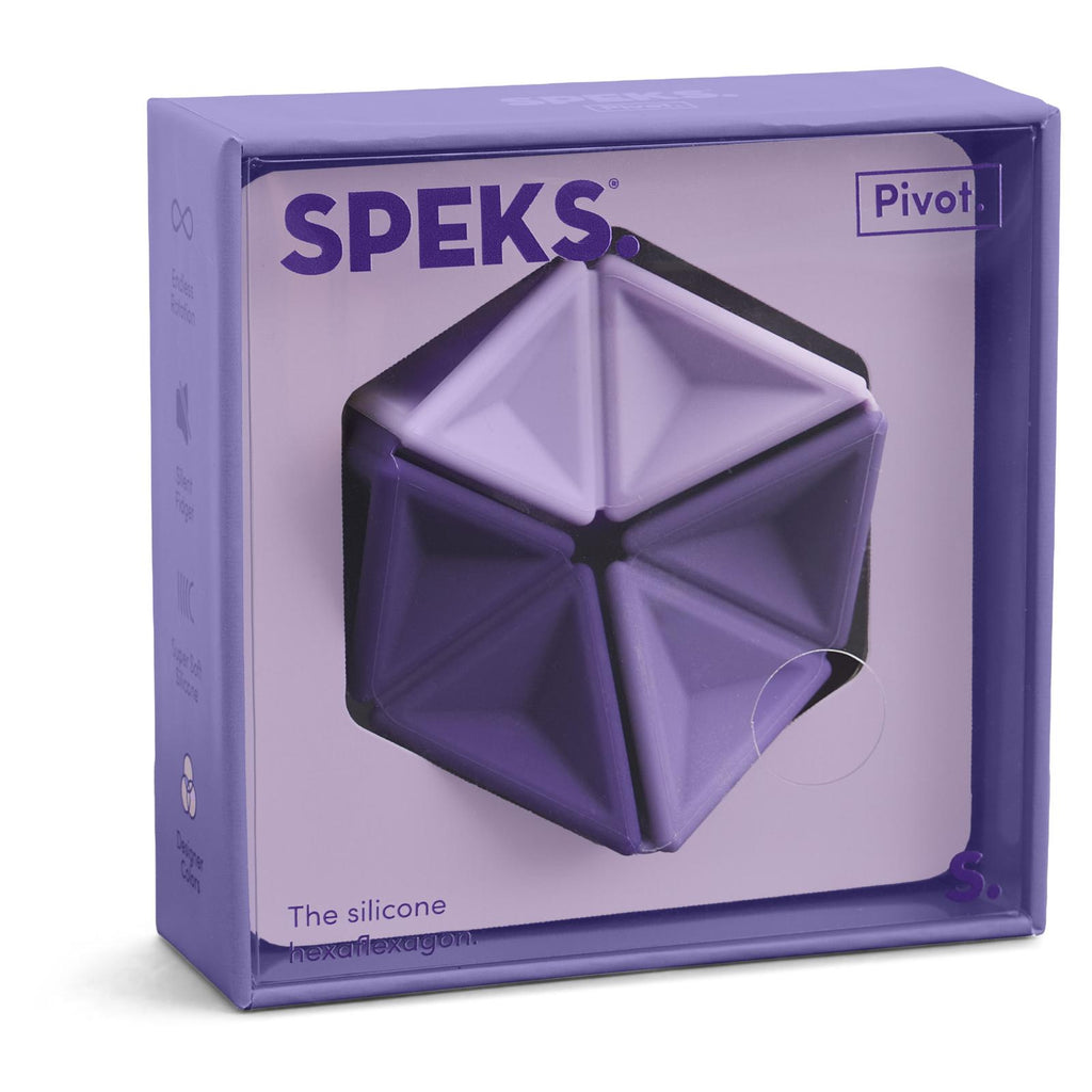 Speks Pivot Flexagon Purple Silicon Fidget