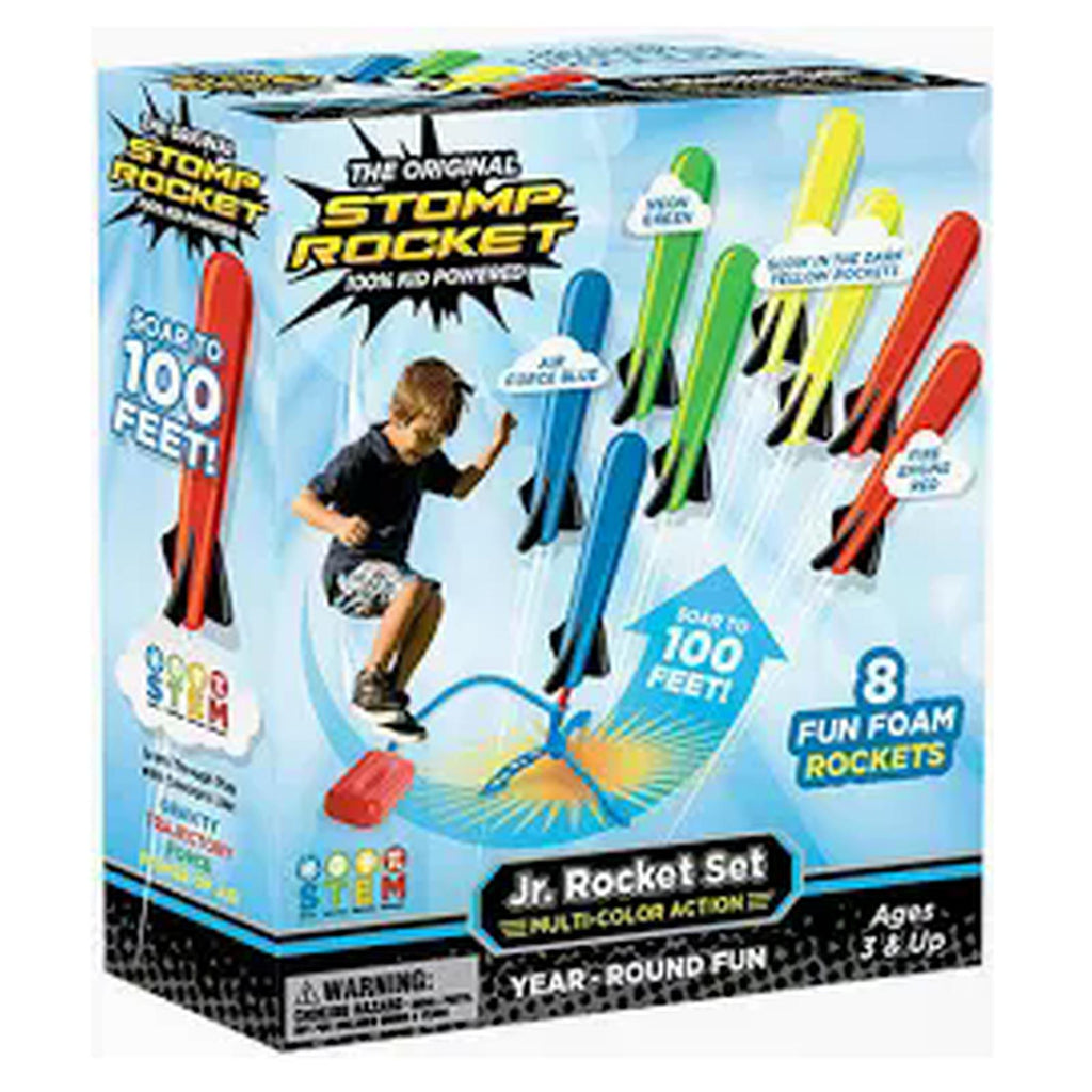 Stomp Rocket Junior Multi Color 8 Pack Rainbow Stomp Rocket Kit