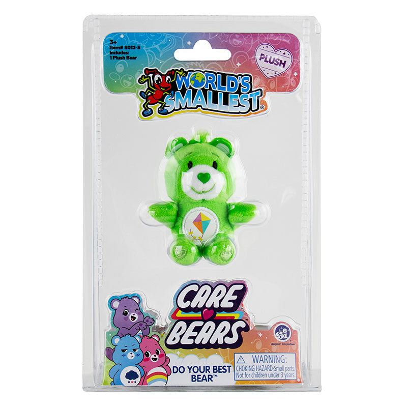 Super Impulse World's Smallest Care Bears Do Your Best Bear 2.75 Inch Plush Figure - Radar Toys