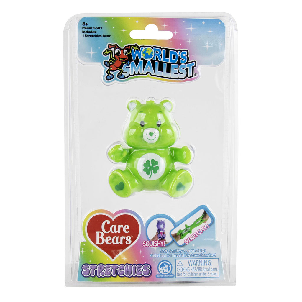 Super Impulse World's Smallest Care Bears Stretchies Good Luck Bear - Radar Toys