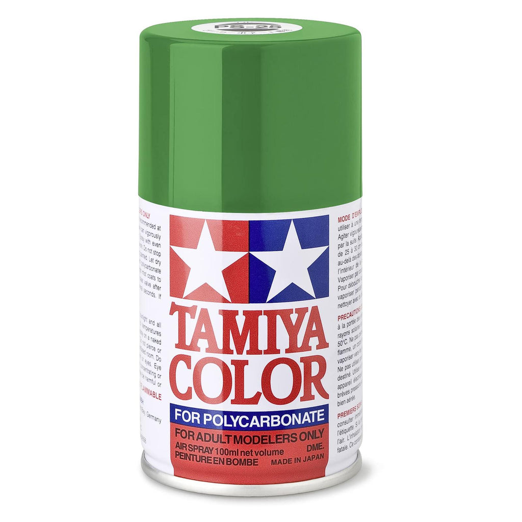 Tamiya Color PS-28 Fluorescent Green Polycarbonate Spray Paint 100mL - Radar Toys