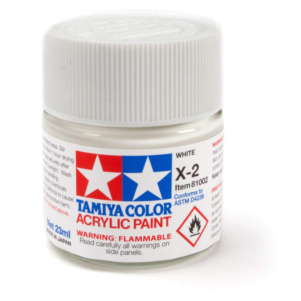 Tamiya Color X-2 White Gloss Acrylic Paint 23mL Bottle TAM81002