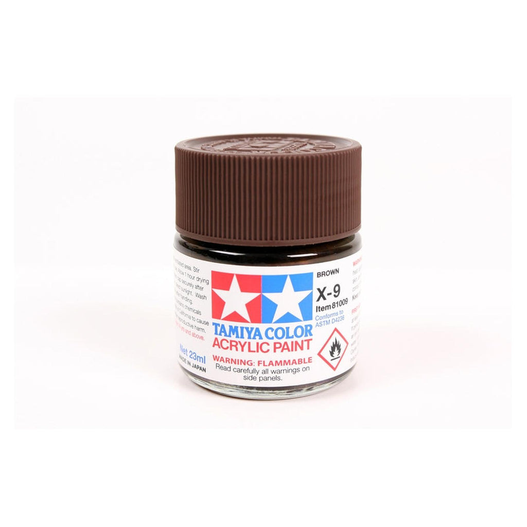 Tamiya Color X-9 Brown Gloss Acrylic Paint 23mL
