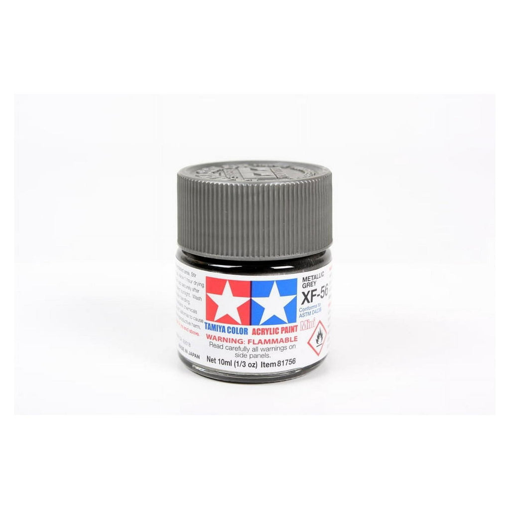 Tamiya Color XF-56 Metallic Gray Flat Acrylic Paint 23mL Bottle TAM81356