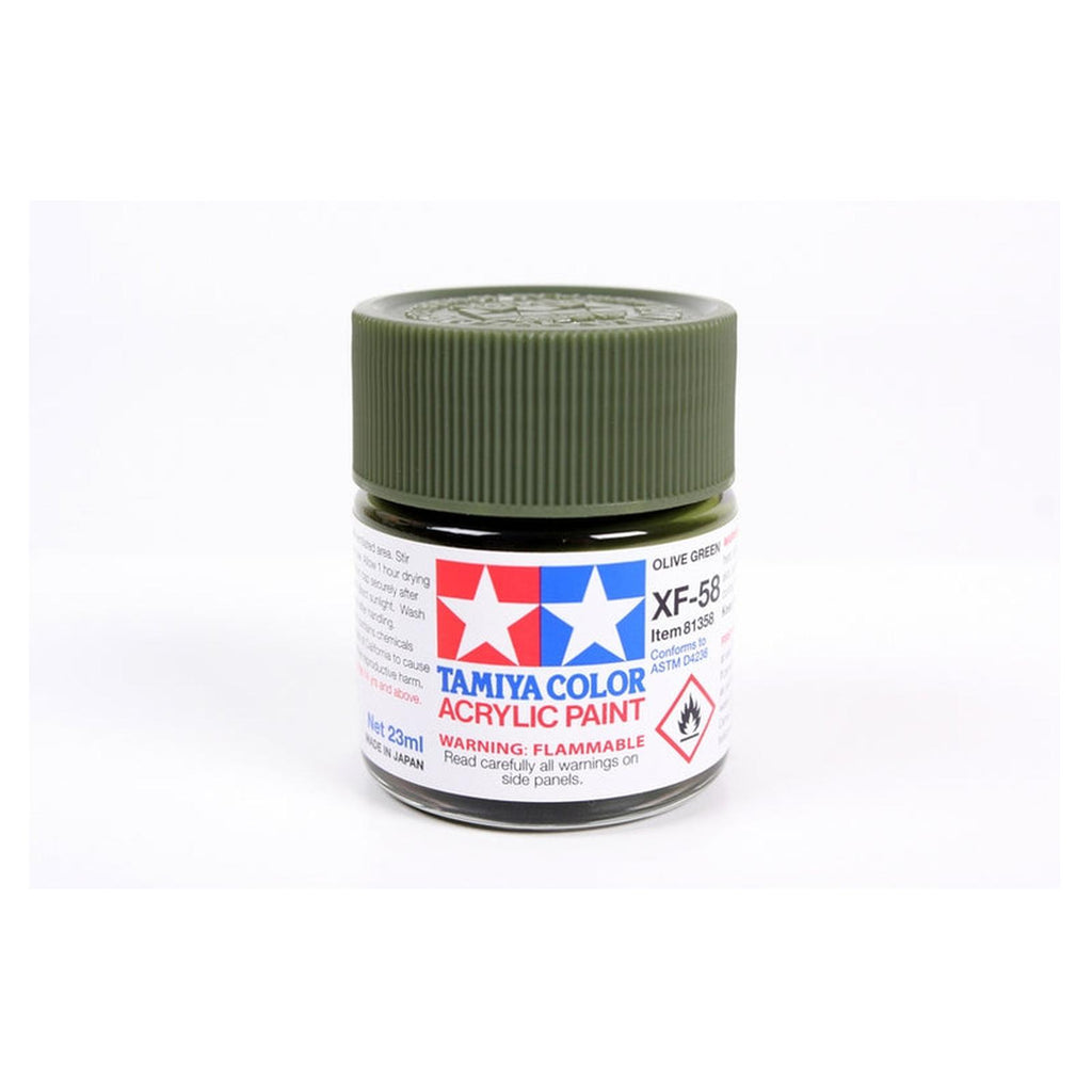 Tamiya Color XF-58 Olive Green Flat Acrylic Paint 23mL