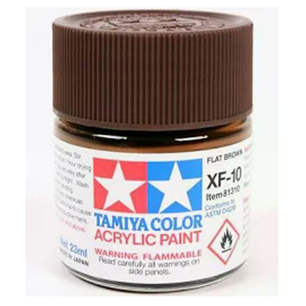 Tamiya Color XF-10 Flat Brown Flat Acrylic Paint 23mL TAM81310