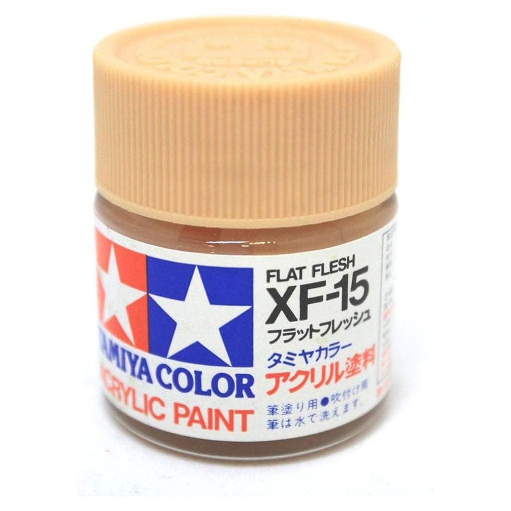 Tamiya Color XF-15 Flat Flesh Flat Acrylic Paint 23mL Bottle TAM81315 - Radar Toys