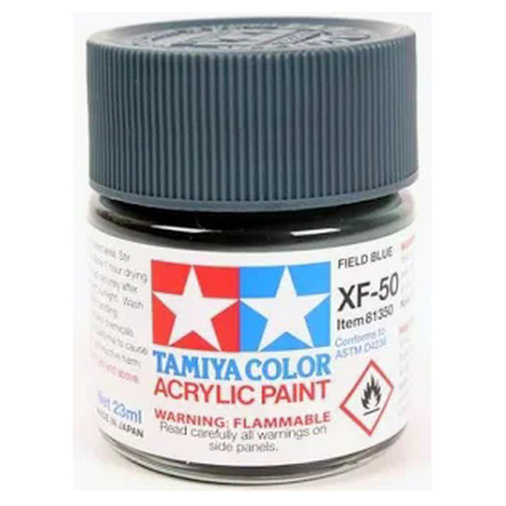 Tamiya Color XF-50 Field Blue Flat Acrylic Paint 23mL Bottle TAM81350