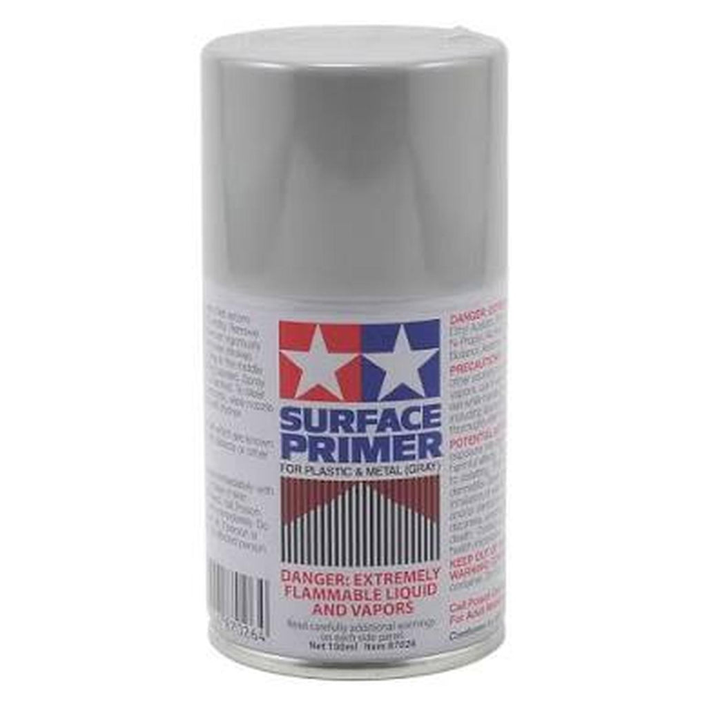 Tamiya For Plastic And Metal Surface Primer Gray 100mL Spray Paint Can TAM87026