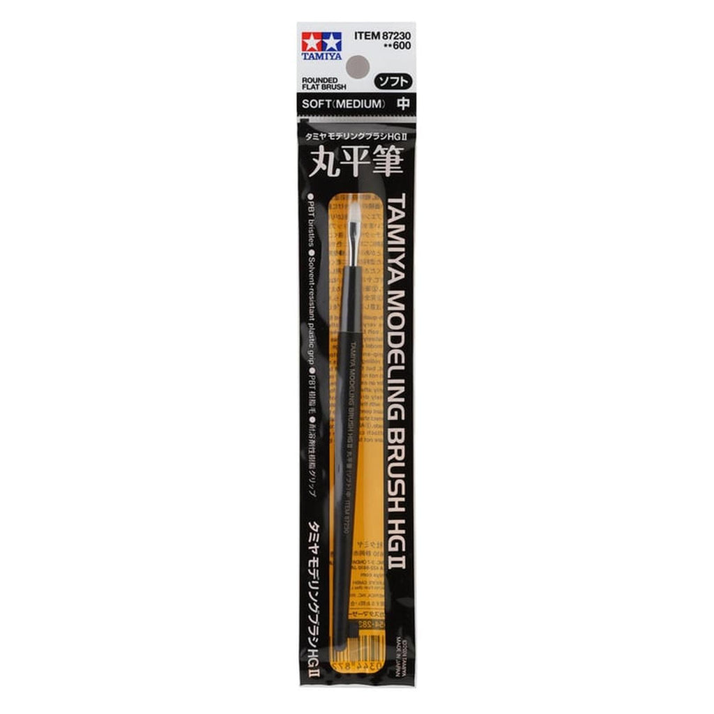 Tamiya Modeling Brush HG II Rounded Flat Soft Medium Brush - Radar Toys
