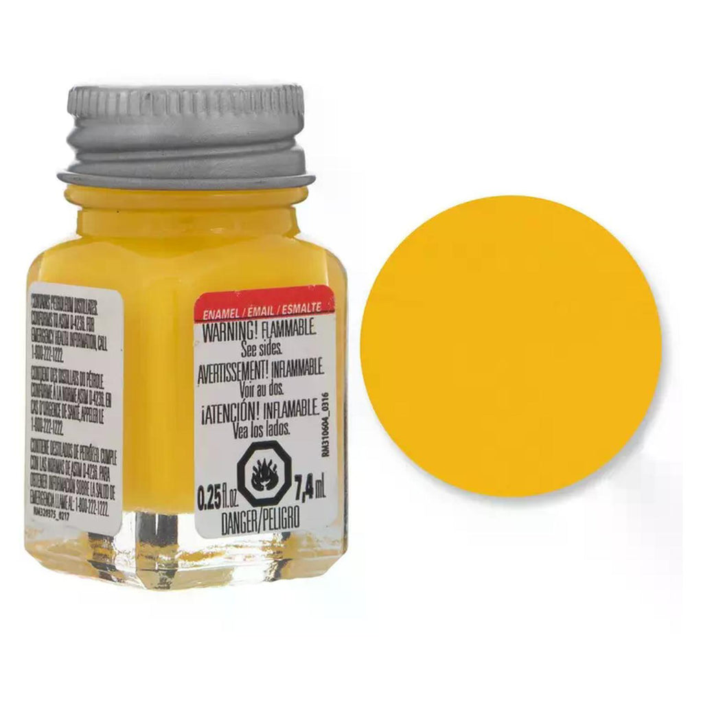 Testors Flat Yellow Enamel Paint 0.25