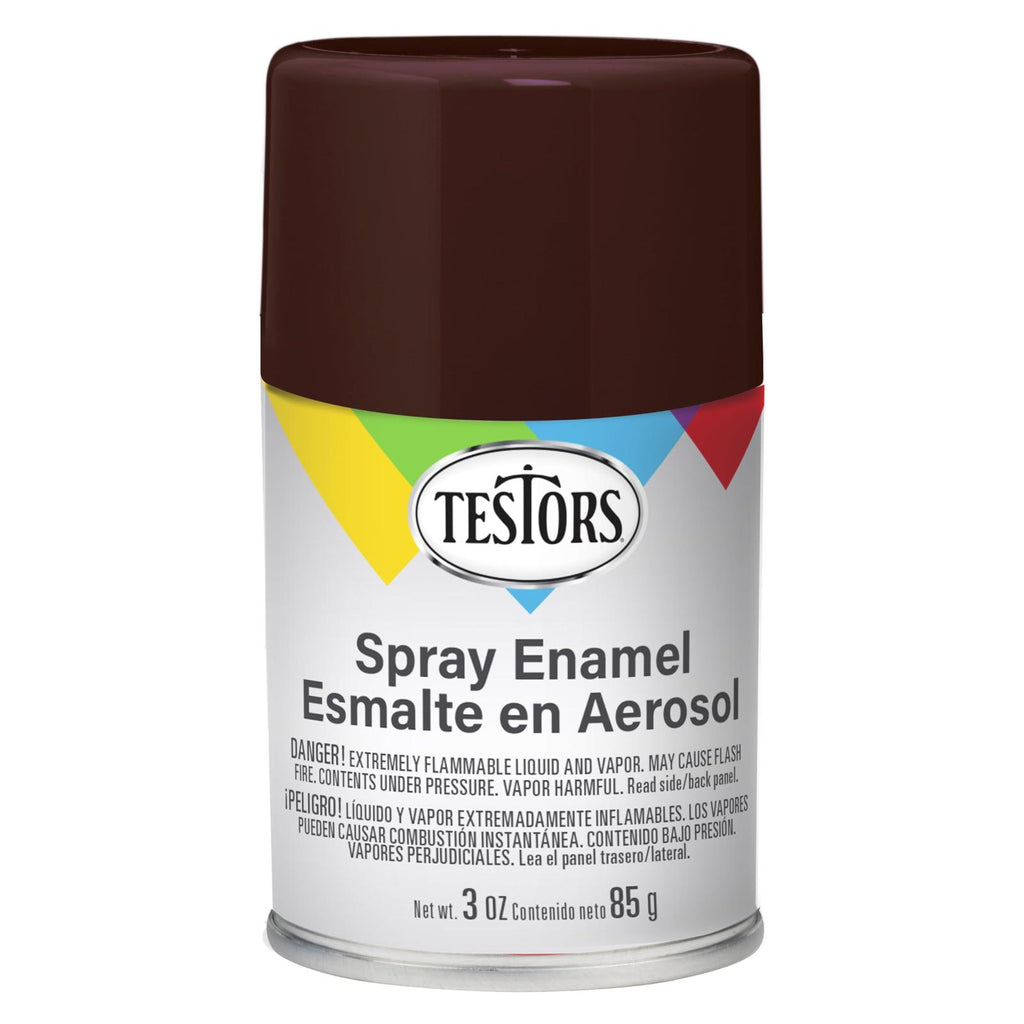 Testors Gloss Brown Enamel Spray Paint 3oz - Radar Toys