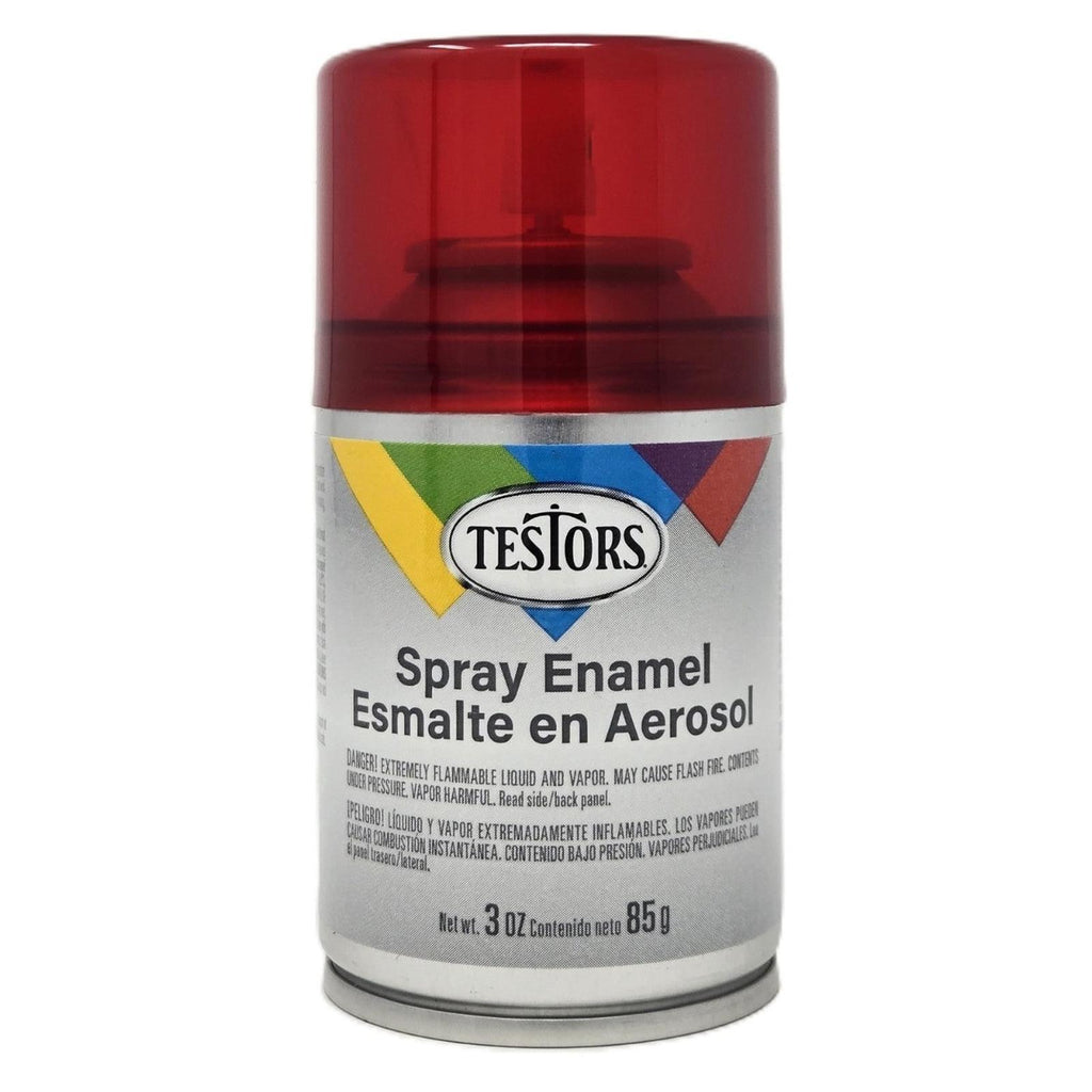 Testors Gloss Candy Red Enamel Paint Spray Can 3oz