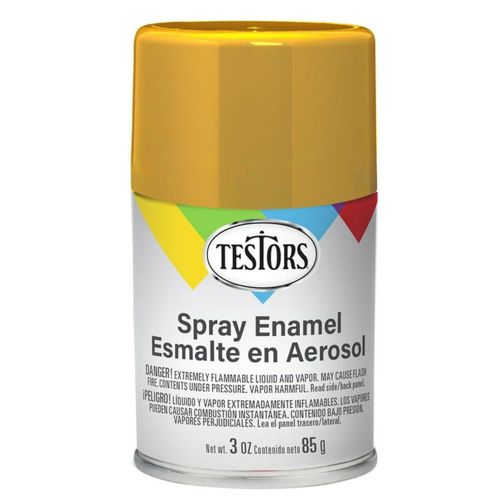 Testors Gloss Yellow Enamel Spray Paint 3oz - Radar Toys