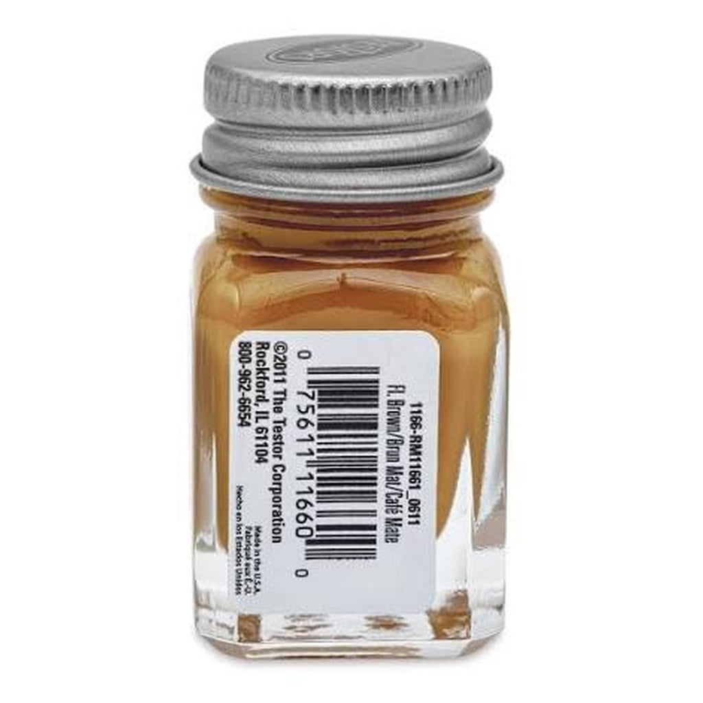 Testors Flat Brown Enamel Paint 0.25oz