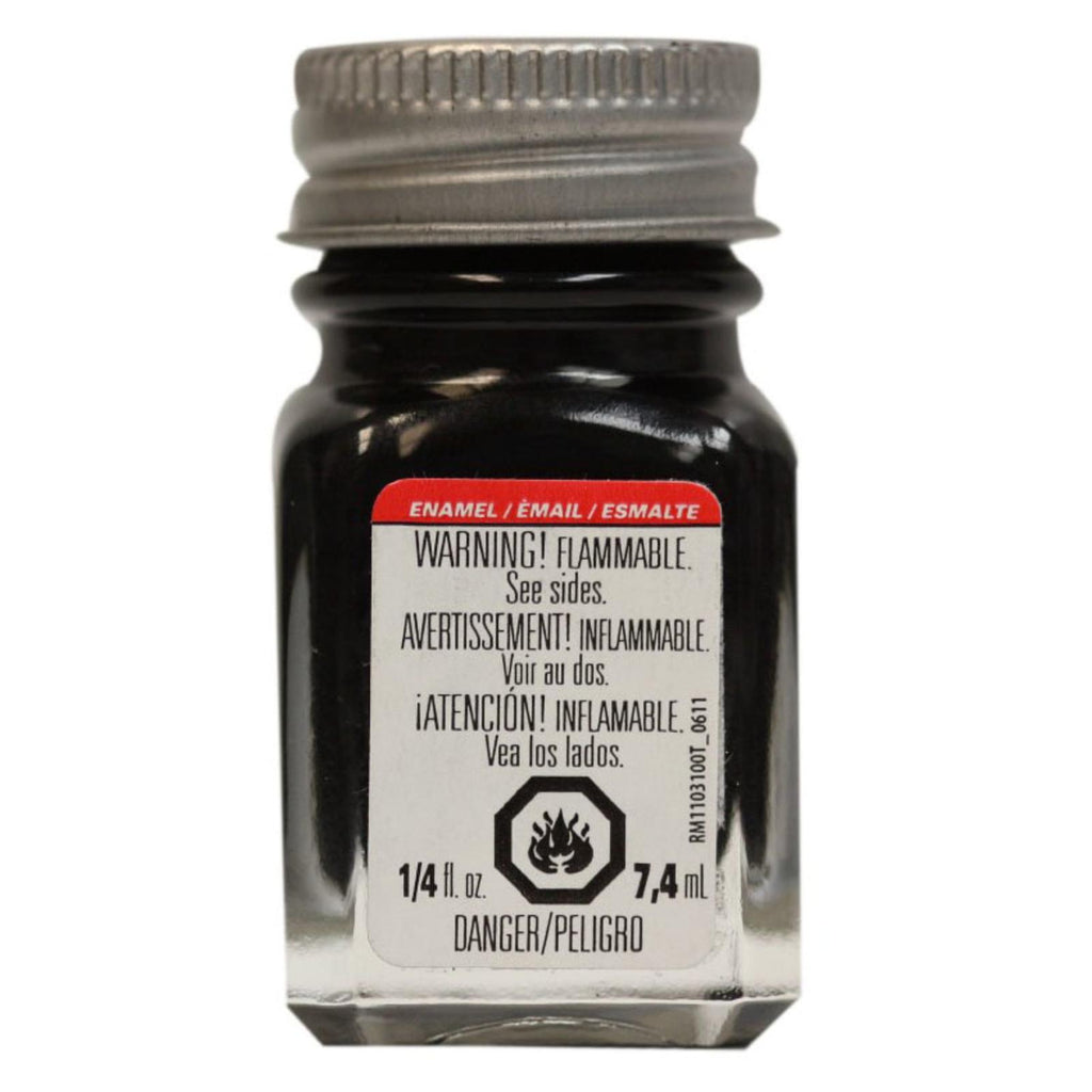 Testors Gloss Black Enamel Paint 0.25oz - Radar Toys