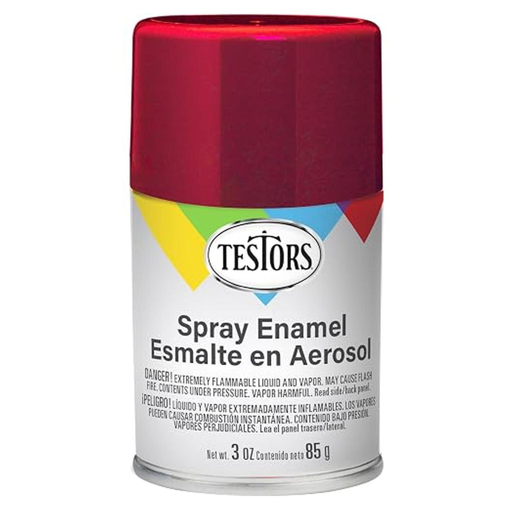 Testors Gloss Dark Red Enamel Paint Spray Can 3oz