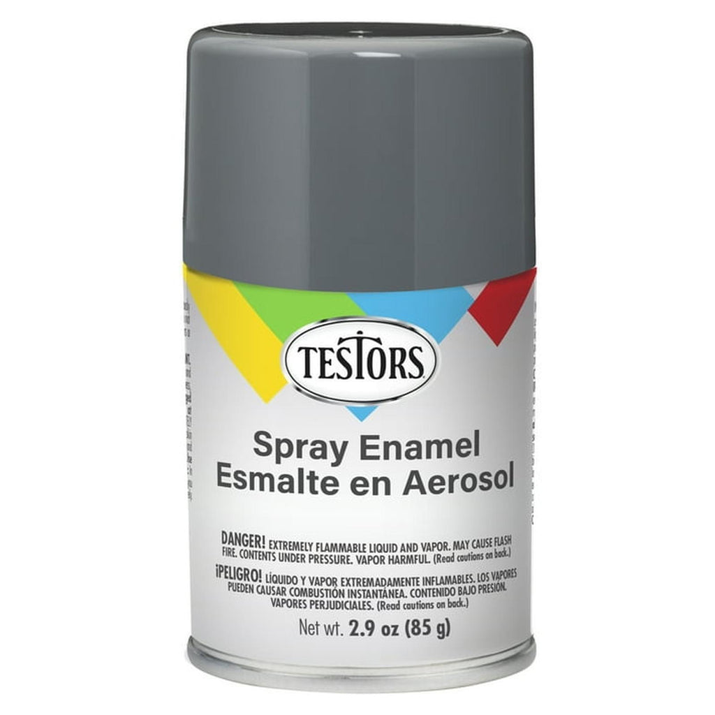 Testors Gloss Gray Enamel Spray Paint 3oz