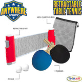 Thin Air Retractable Table Tennis Set - Radar Toys