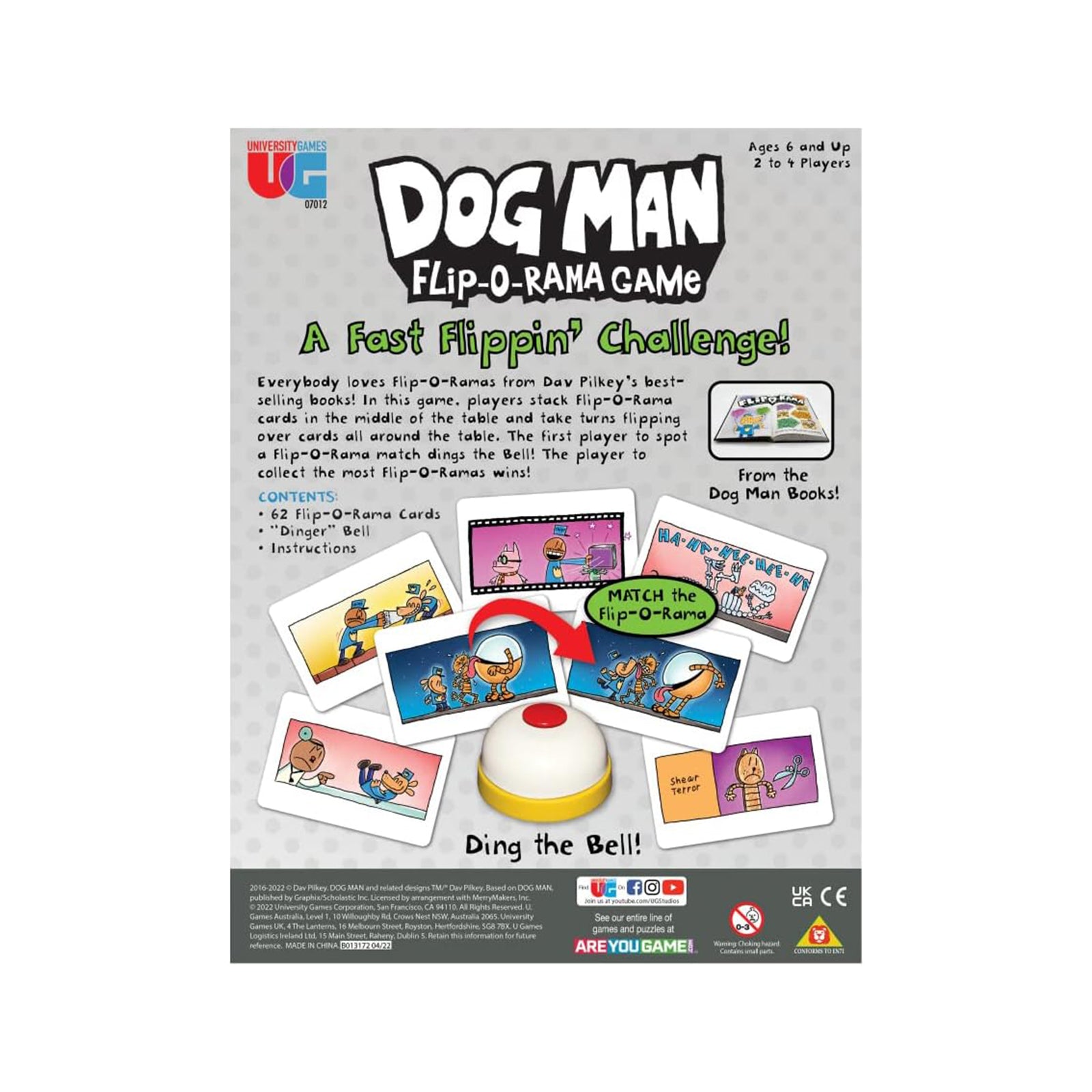Dog Man Scarlet Sbedder Flip O'Rama Game | Oriental Trading Dog Man Scarlet Sbedder Flip O'Rama Game | Oriental Trading