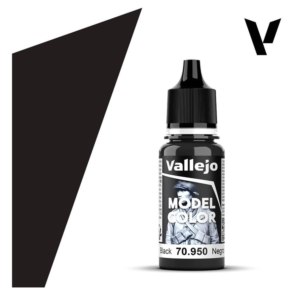 Vallejo Model Color Black Paint 18ml