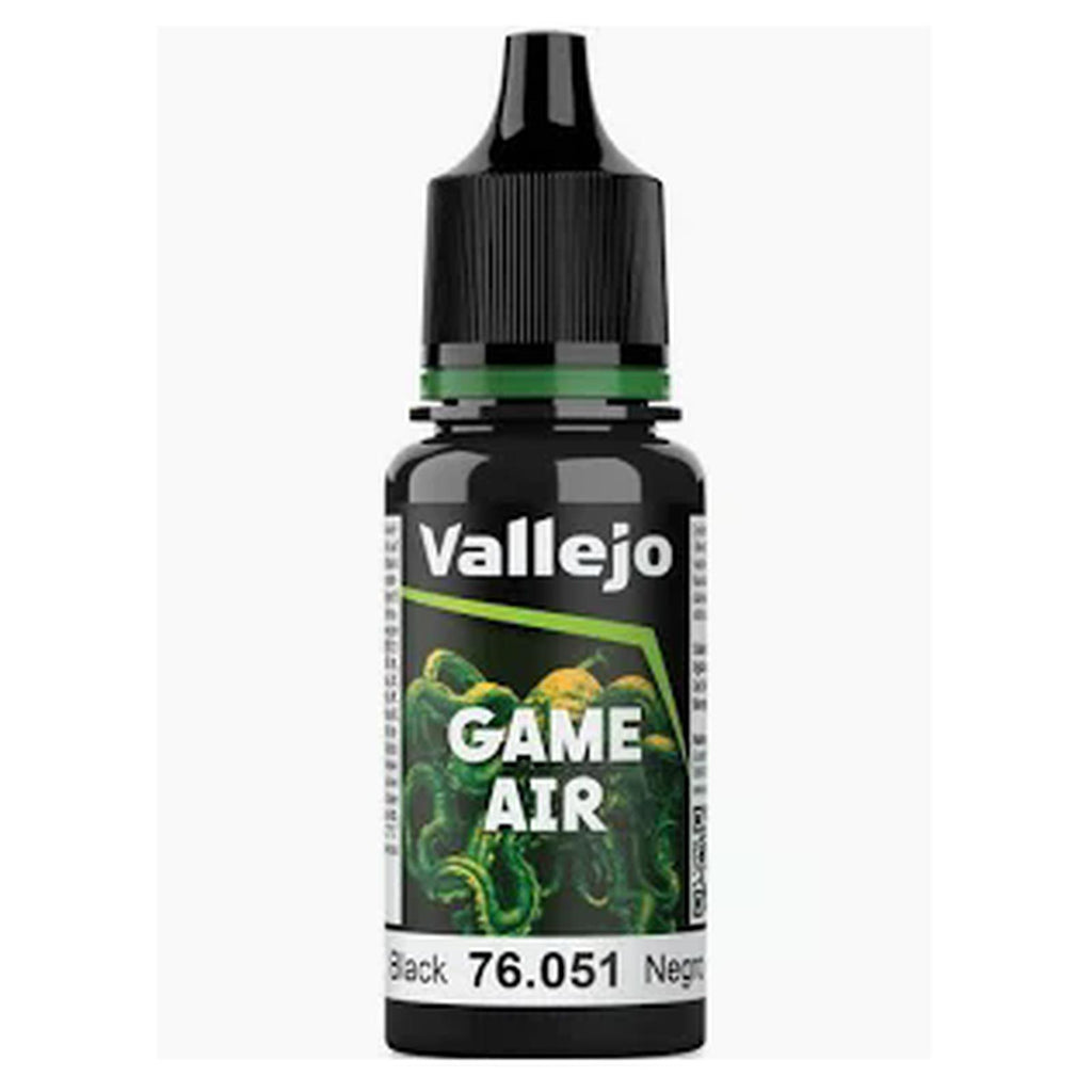 Vallejo Game Air Black Acrylic Airbrush Paint 18mL