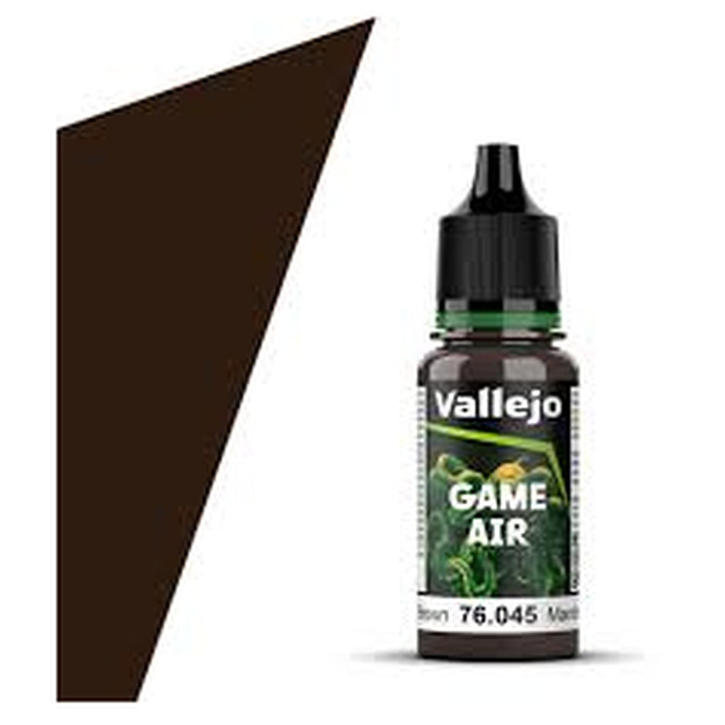 Vallejo Game Air Charred Brown Acrylic Airbrush Paint 18mL